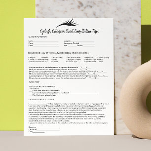 En-tête De Lettre Test de correctif d'allergie Eyelash Extension Con