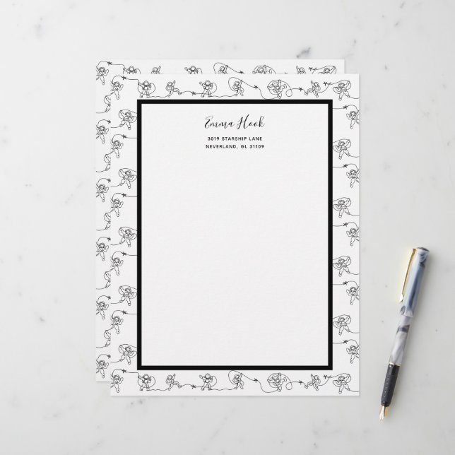 En-tête De Lettre Tête de lettre de l'astronaute (Devant/Arrière en situation)