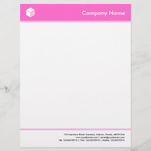 En-tête De Lettre Tête et pied - rose