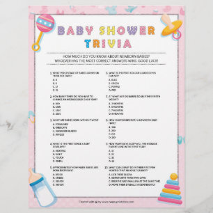 En-tête De Lettre Trivia bébé [Bébé Basiques rose]