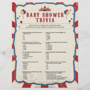 En-tête De Lettre Trivia bébé [Thème cirque]