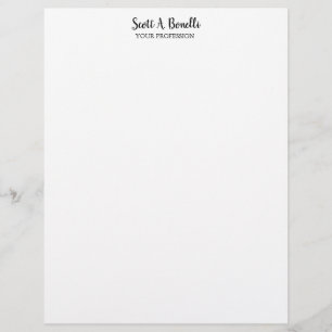 En-tête De Lettre Unique Élégant Plain Simple Blanc Spécial