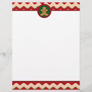 En-tête De Lettre Vacances de fête de pain d'épice de Noël