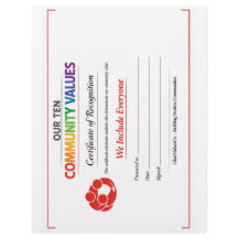 Value Inclusion Award Certificate