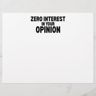 En-tête De Lettre Zéro Intérêt Pour Votre Opinion Professionnel