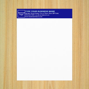 En-tête de papier bleu affaires
