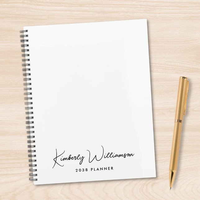 En-tête de signature chic Monogramme Entreprise (Chic Signature Script Monogram Business Planner)
