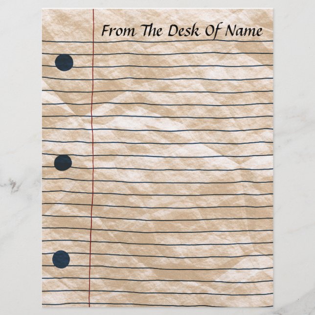 En-tête Papier à lettres moulé (Devant)