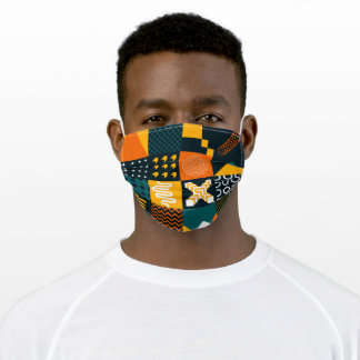 En Tissu Formes géométriques du masque de visage Motif math