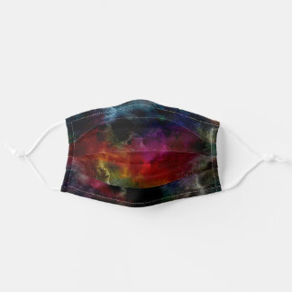 En Tissu Masque d'aquarelle couleur noir arc-en-ciel
