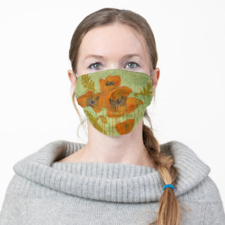 En Tissu Masque de visage des pavots pleurs