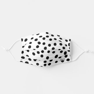 EN TISSU MASQUE DE VISAGE RESUABLE POLKA NOIR ET BLANC