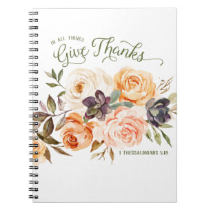 En Tout, Remerciez Floral Journal Rose