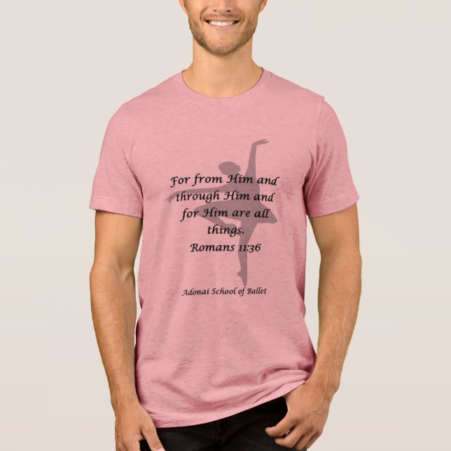 En Tri-matière Adonai T-Shirt Rom 11:36 (Recto)