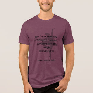En Tri-matière Adonai T-Shirt Rom 11:36 Bourgogne
