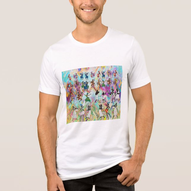 En Tri-matière African Feast: Rhythms of Unity T-Shirt (Recto)