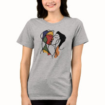 Amour Abstrait | T-shirt Line Art Couple