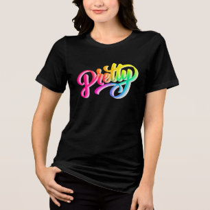 En Tri-matière Arc-en-ciel Joli Brillants – T-shirt pour femmes