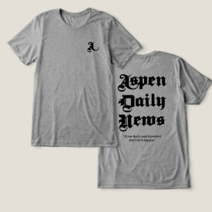En Tri-matière Aspen Daily News T-shirt gris homme