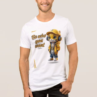 En Tri-matière BE WHO YOU WANT” Inspirational Adult T-Shirt Mo