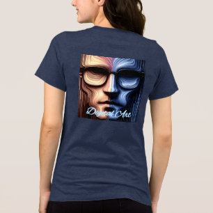 En Tri-matière Bella+Canvas T-Shirt Tri-blend pour Femme, Noir Un