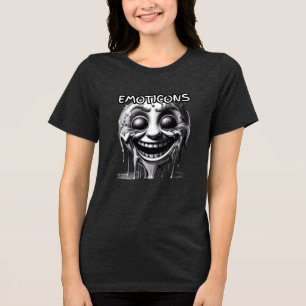 En Tri-matière Bella+Canvas T-Shirt Tri-mélange pour Femme, Noir 