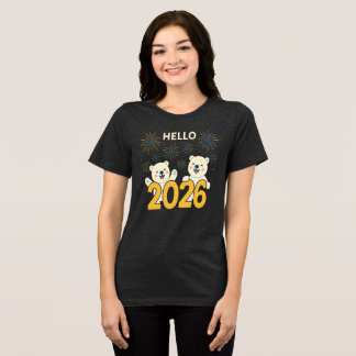 En Tri-matière Bonjour T-Shirt pour femmes ours polaires Nouvel A