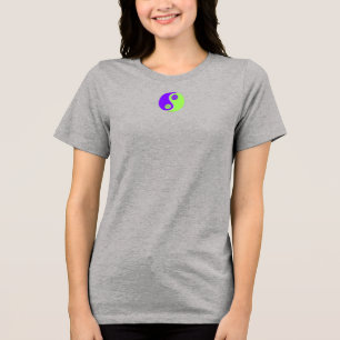 En Tri-matière Bonnes vibes femmes T-shirt violet et vert