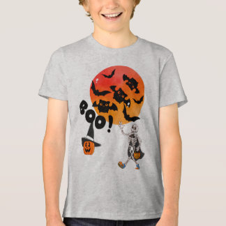 En Tri-matière Boo Crew Halloween Kids T-shirt avec squelette, ch