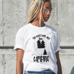 En Tri-matière Camping Camping cool Voyage Mountain T-shirt