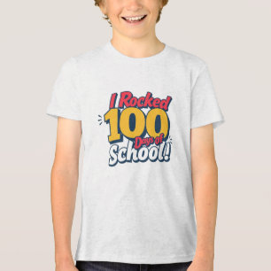 En Tri-matière Célébrez 100 jours d'école : Fun & Unique T-Shirt