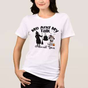 En Tri-matière Chat de cuisine et T-shirt Cauldron Halloween