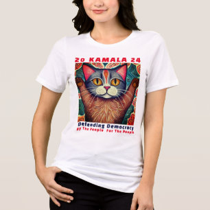 En Tri-matière Chats dames pour Kamala 2024 T-shirt