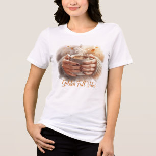En Tri-matière Chemise Golden Fall Vibes – T-shirt Café Automne C