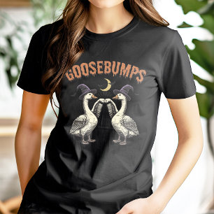 En Tri-matière Chemise Oie Bumps, T-shirt Goosebumps, Oie Silenci