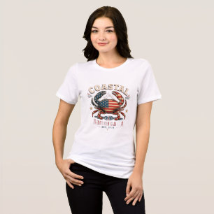 En Tri-matière Chemise T-shirt Crab Coastal America