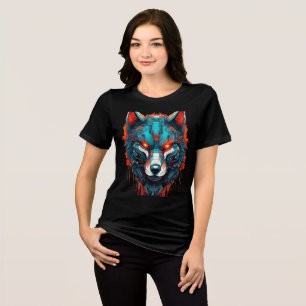 En Tri-matière Chemise T-shirt tri-mélange Mech Wolf pour femmes