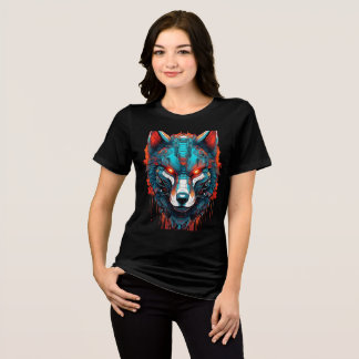 En Tri-matière Chemise T-shirt tri-mélange Mech Wolf pour femmes
