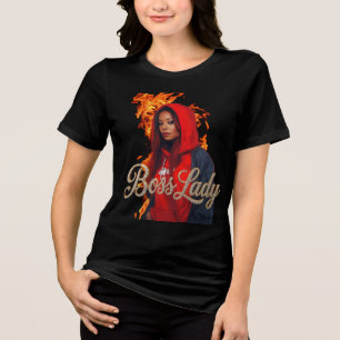 En Tri-matière Chemise Tri-Blend T-Shirt Femme Patronne