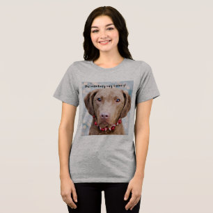 En Tri-matière Conception de t-shirt de chien mignon
