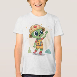 En Tri-matière Conception de T-shirt de dessin animé d'explorateu