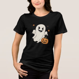 En Tri-matière Conception de T-shirt Halloween de fantôme effraya