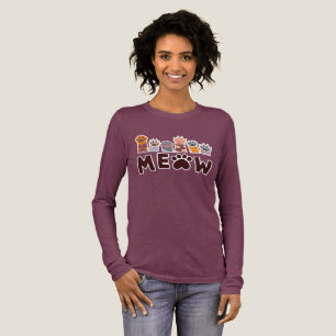 En Tri-matière Conception de T-Shirt Patte de Chat Mignon
