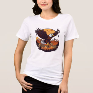 En Tri-matière Coucher de soleil majestueux de l'aigle – T-Shirt 
