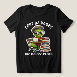 En Tri-matière Cute Bookworm Lecture Tea Time T-Shirt femme