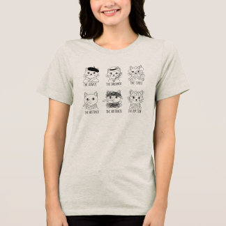 En Tri-matière Cute Minimal Line Art Animal Pun – T-Shirt