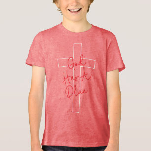 En Tri-matière Dieu a un plan T-shirt