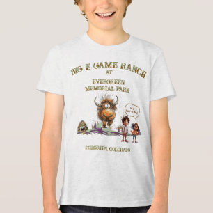 En Tri-matière Enfants drôles buffle américain bison 2 T-Shirt