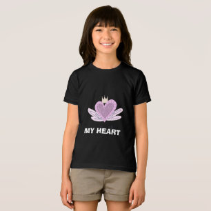 En Tri-matière ENFANTS MON Coeur noir t-shirt cadeau