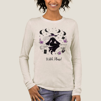 En Tri-matière Feminist Witch Halloween T-Shirt | “Witch Please "